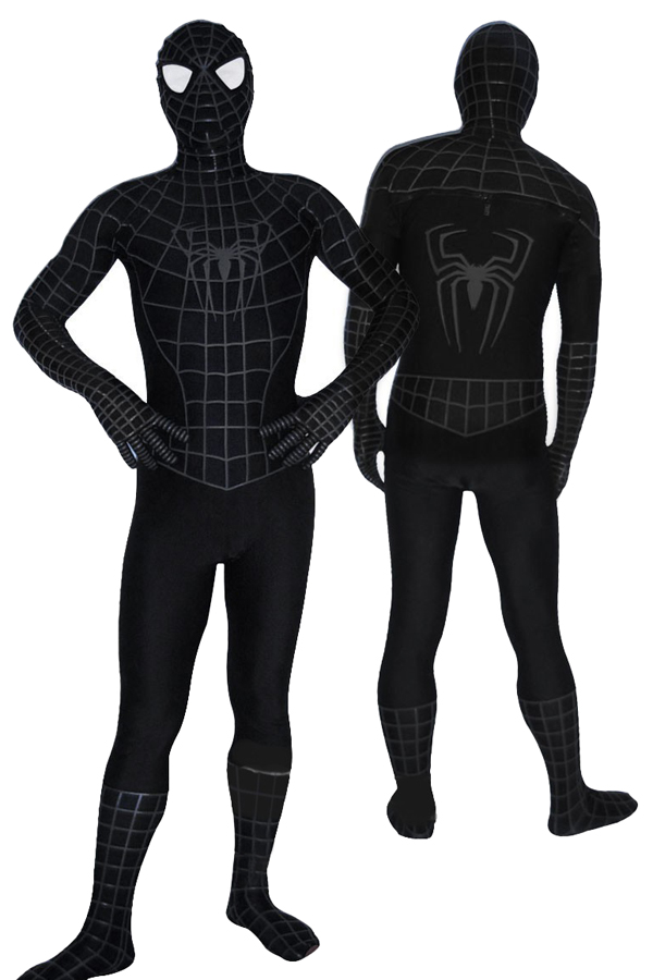 Halloween Costumes Dynamic Black Spiderman Zentai - Click Image to Close